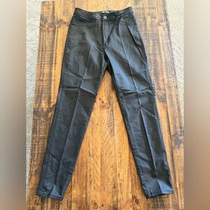 Black Faux Leather Pants